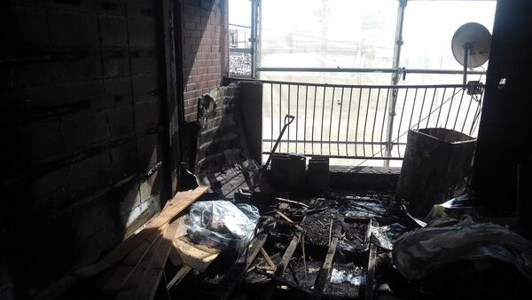 大阪市東淀川区で火事現場の回収です