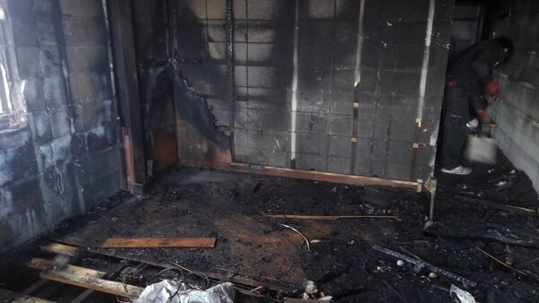 大阪市東淀川区で火事現場の回収です　2